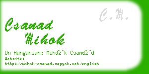 csanad mihok business card